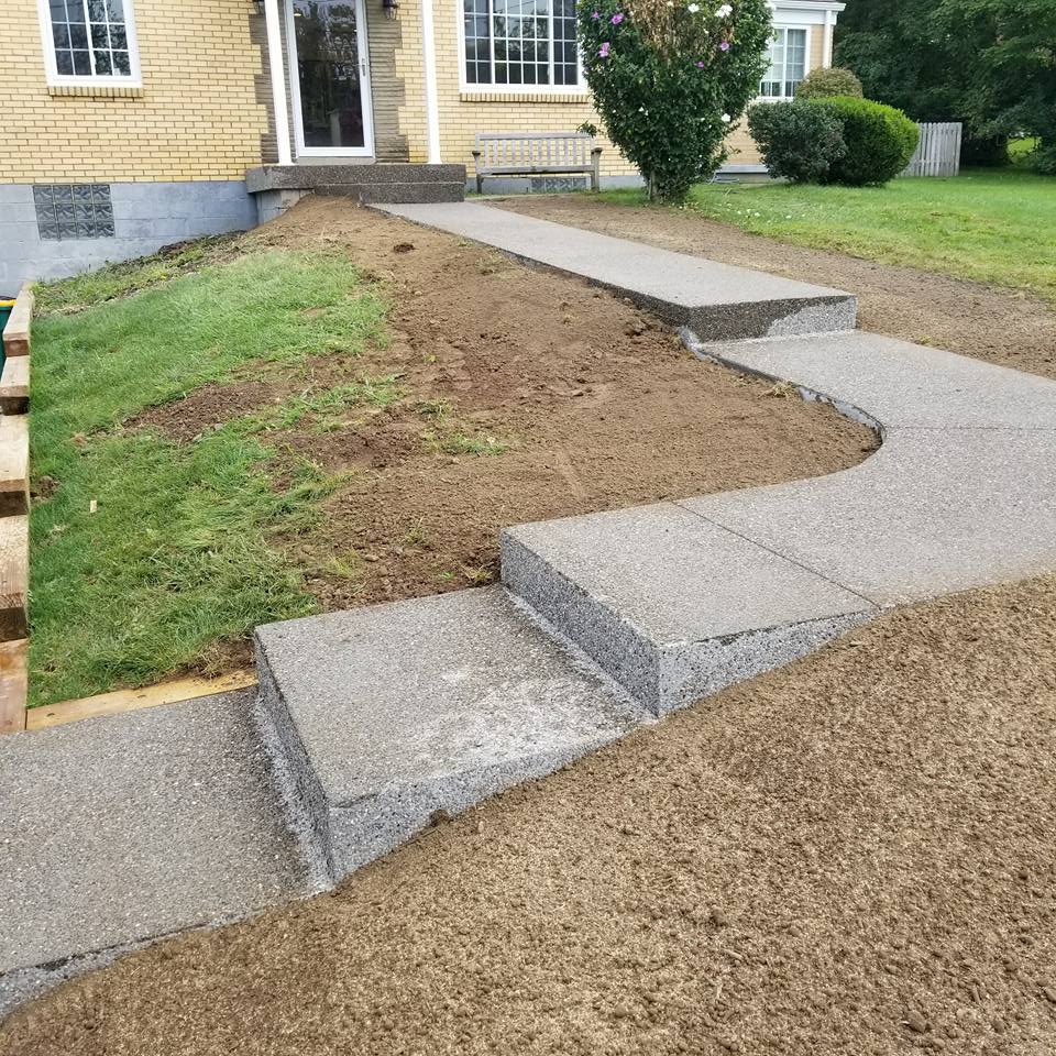 Cement Sidewalk Addition