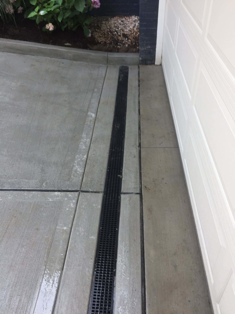 Cement Driveway With Drain